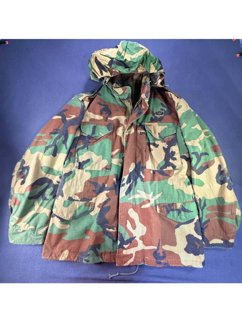 VTG US Army Airborne Parachutist Hooded Collar Cold Weather Field Coat Med. Reg